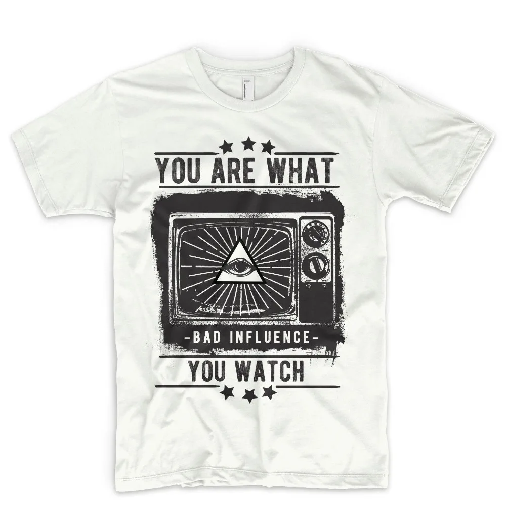 

Illuminati T Shirt Mind Control Ufo Mason Eye Triangle Brand Summer Men Cotton Clothing High Quality Custom Graphic Shirts