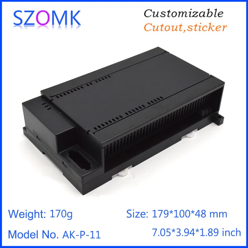 plastic din rail enclosure box junction housing abs control enclosure szomk din boxes power supply distribution box housing case (14)