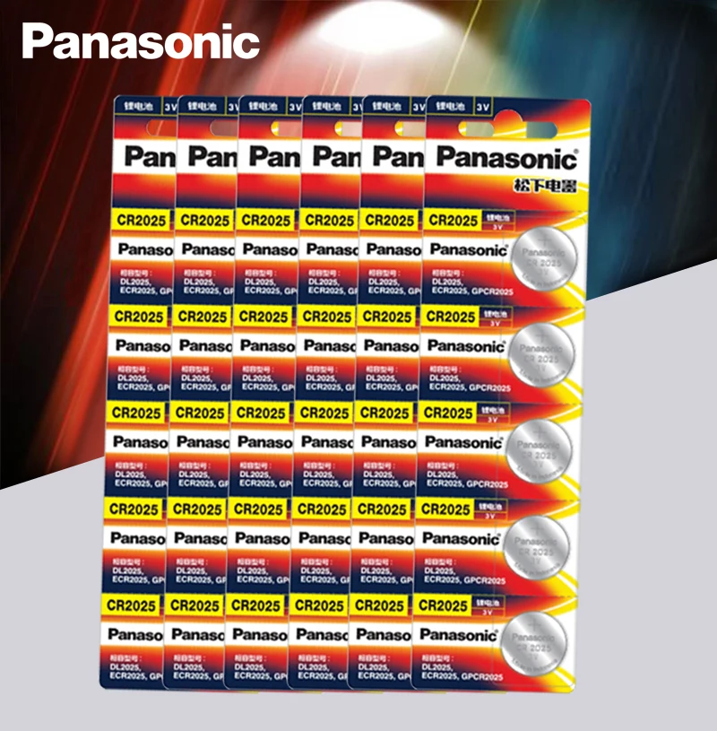 10 шт./лот Panasonic cr2025 батарейки таблеточного типа cr 2025 3V литиевая батарея Батарея для часы с калькулятором Вес весы