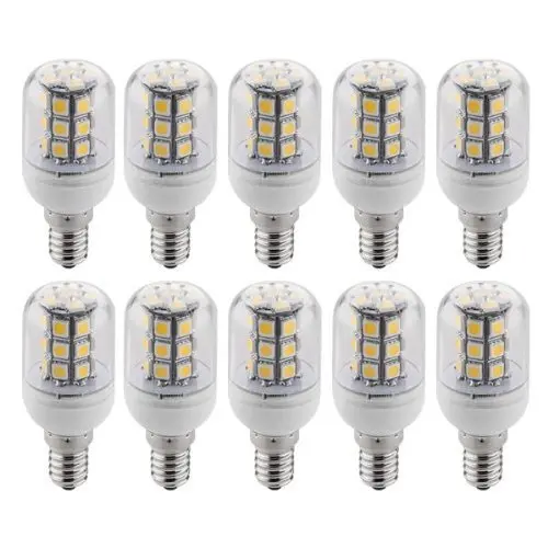 10 X E14 5050 SMD 24LED Ampoule Lampe прожектор светодиодное освещение Кукуруза 220В белый