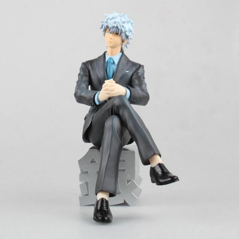 Gintama anime model figure Sakata Suit Ver. cartoon collection sitting