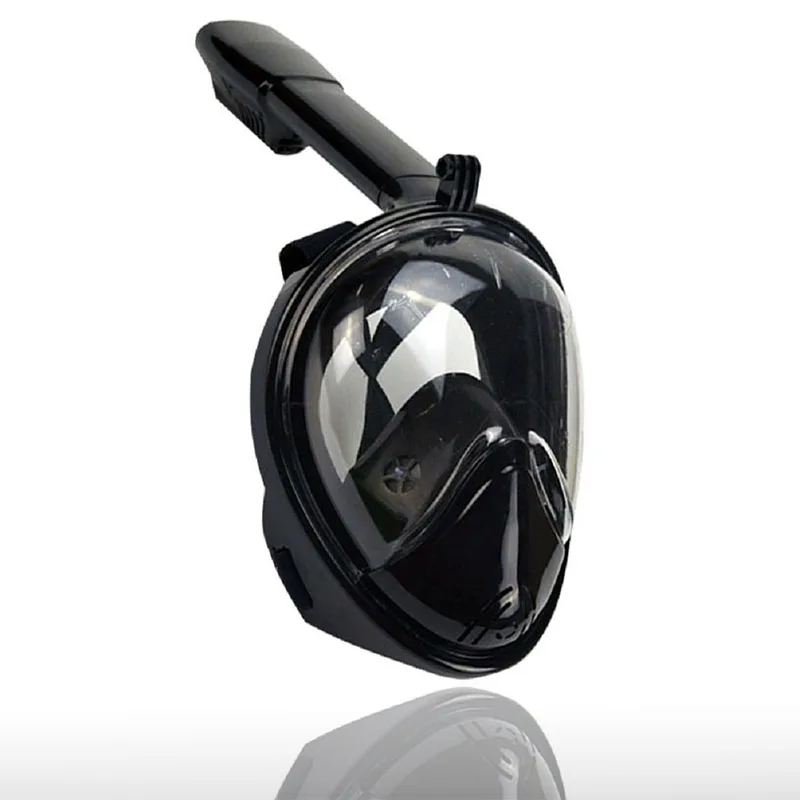 

Full Face Anti-Fog and Anti-Leak Snorkel Diving Mask with 180 Degree Viewing Area and Action Camera Mount