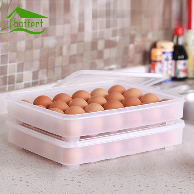 24 Grid Egg Food Container Organizer Egg Storage Boxes Convenient