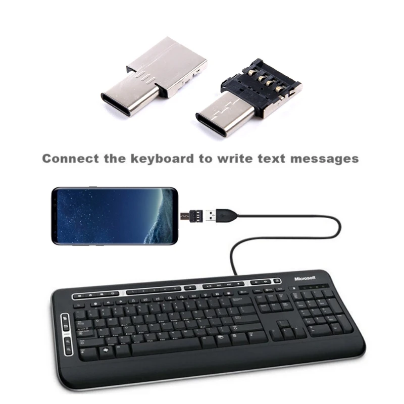 

Type C To USB OTG Connector Adapter for USB Flash Drive S8 Note8 Android Phone