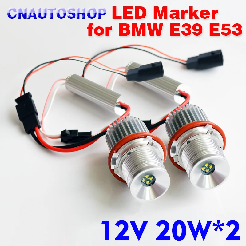 1 Set 2 Pieces 2 20W 40W LED Marker Angel Eyes CREE Chip 7000K XENON White