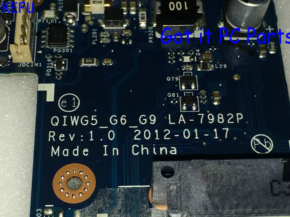 HOT IN RUSSIA STOCK KEFU GIWG5 G6 G9 REV 1 0 LA 7982P FREE SHIPPING LAPTOP