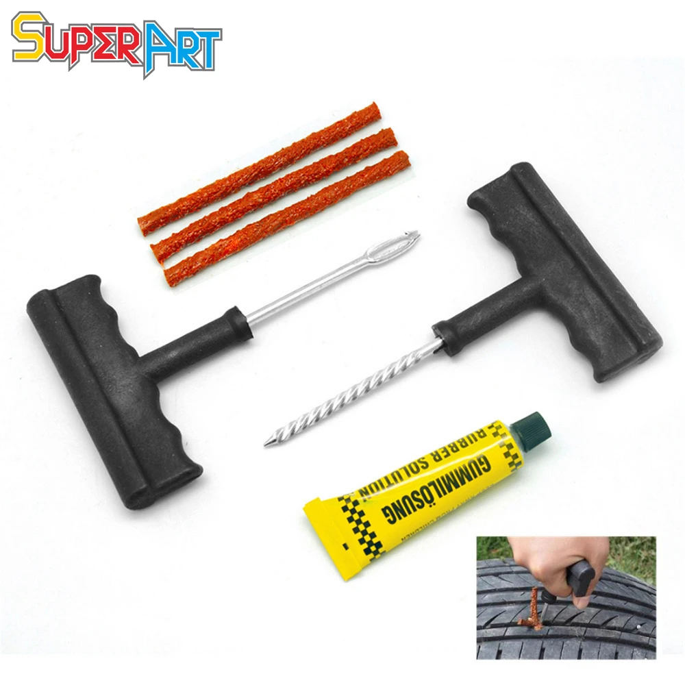 Tire Repair Tool Set Tyre Repair Seals Rubber Strip Fast Puncture Plug