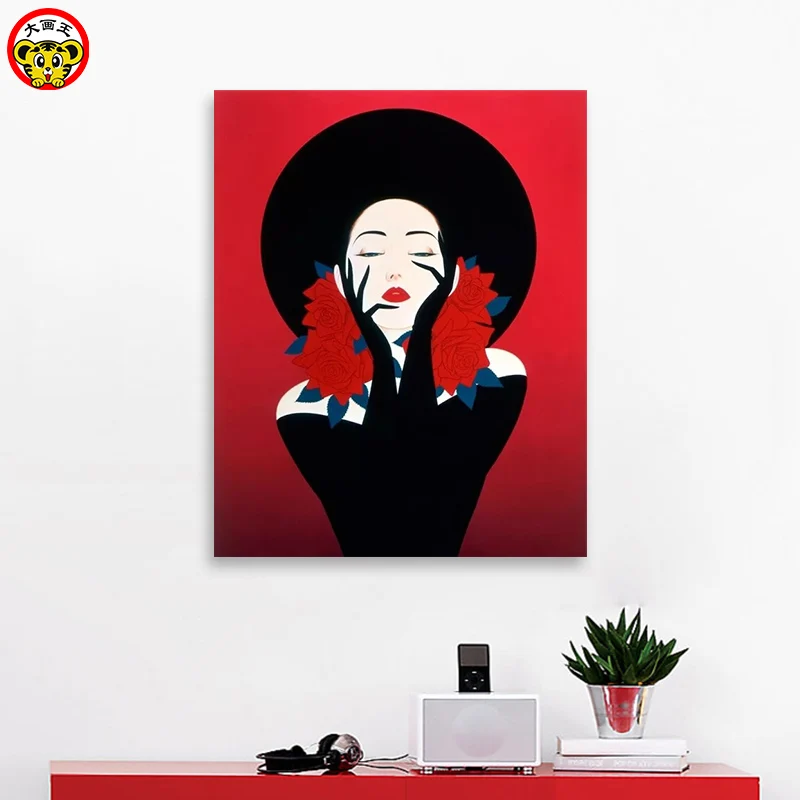 Большая картина king DIY цифровая маслом Tsuruta one Li Lang фигурка иллюстрация модный