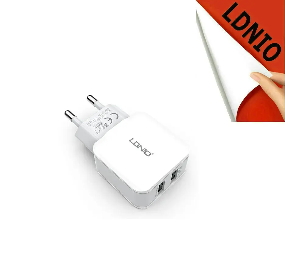LDNIO 2 USB Ports fast travel Charger 5v 3.4A EU socket auto detect required current for iPhone iPad Samsung Phones Tablets LDNIO 2 USB Ports fast travel Charger 5v 3.4A EU socket auto detect required current for iPhone iPad Samsung Phones Tablets