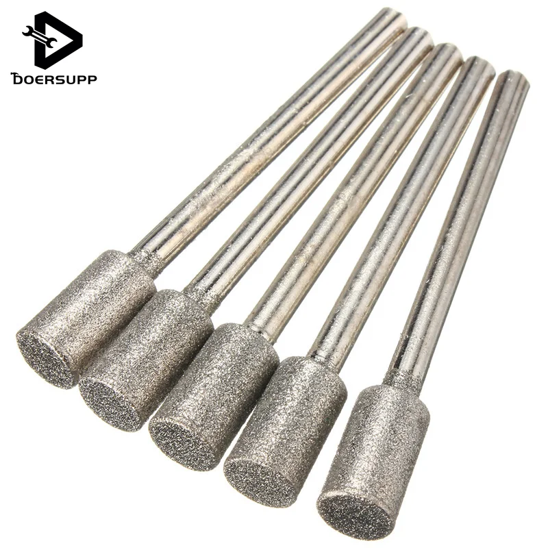5pcs/set 7/32 INCH Diamond Drill Chainsaw Sharpener Burr Stone File For
