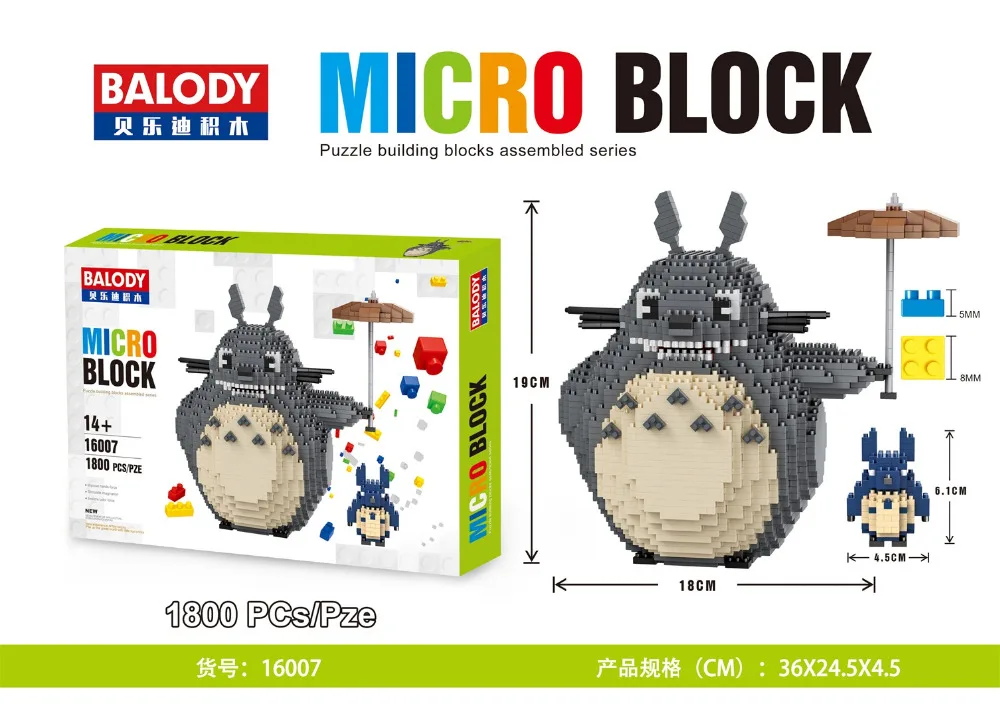 Balody Mini Blocks  Totoro 16007