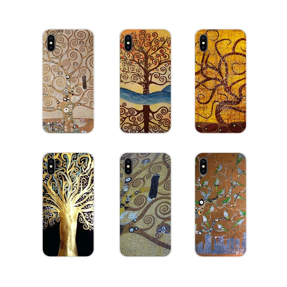 

For Huawei G7 G8 P7 P8 P9 P10 P20 P30 Lite Mini Pro P Smart Plus 2017 2018 2019 Mobile Phone Skin Case Gustav Klimt Tree of life
