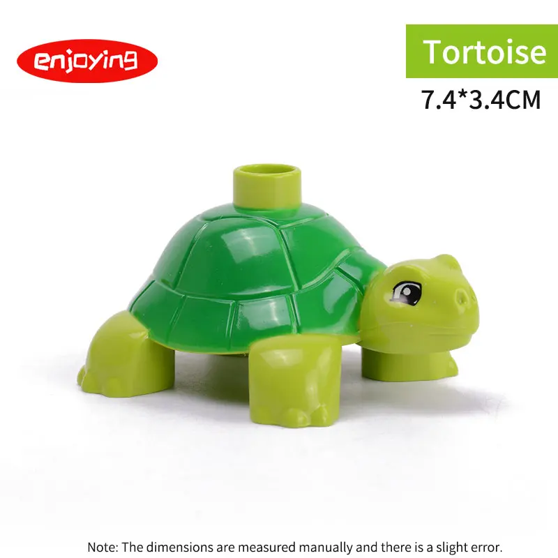 Legoing Duploed Animal Series Model Figures Dinosaurs Lion Big Building Blocks Animals Educational Toys For Kids Children Gift