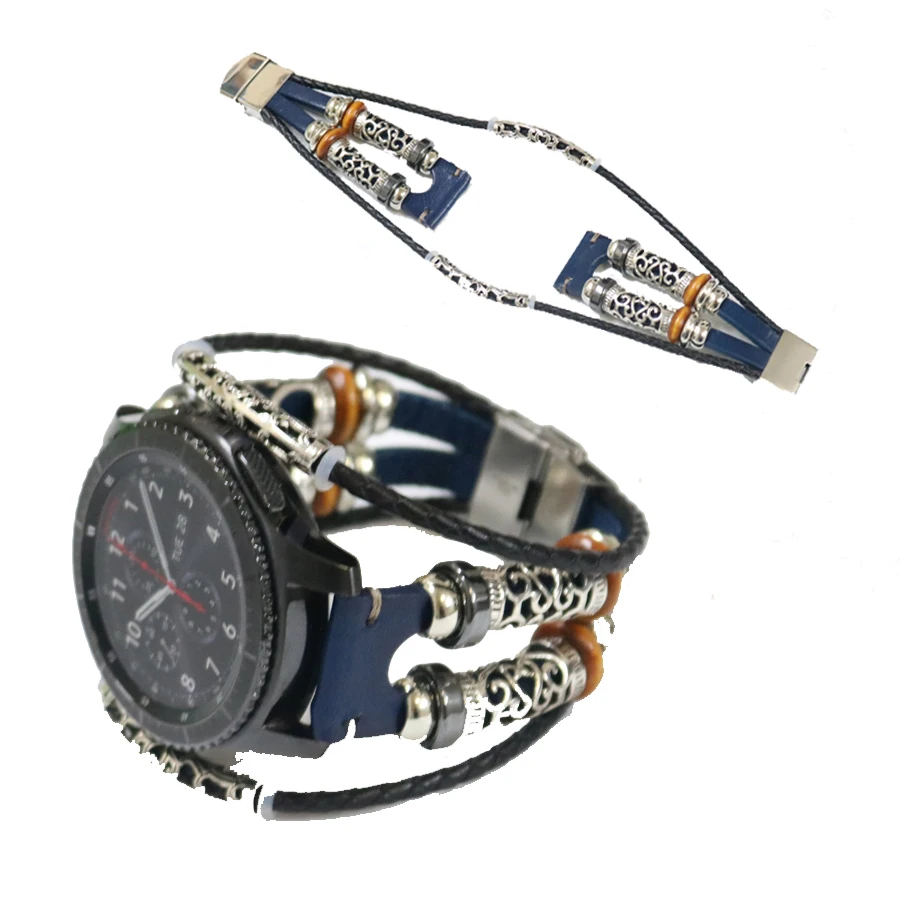 Ремешок для часов Amazfit Stratos 22 мм кожаный браслет Xiaomi GTR 47 мм/Pace Samsung Galaxy Watch