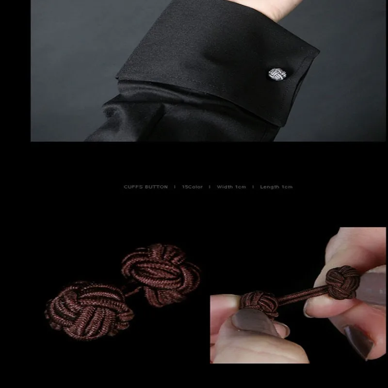 Mdiger запонки Шелковый узелок высококлассные мужские классические двойная веревка в форме шара Узел запонки ручной работы шелковые Узлы запонки для мужчин