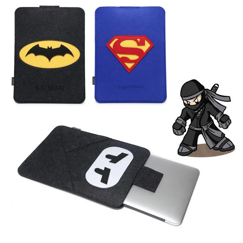 

Lovely Superman,Batman Pattern Sleeve Case Bags For Macbook Laptop Air Pro Retina 11",12",13",15" inch Free shipping