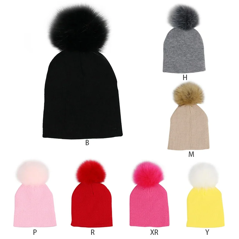 

Winter Baby 0-4Y Hat Knitted Pom Children Hat For Boys Girls Beanies Baby Cute Cotton Cap Warm Baby Hat 2019 Fashion
