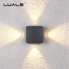 Наружные настенные лампы, водонепроницаемая настенная лампа для отеля, двора, алюминиевый современный светодиодный настенный светильник, роскошная вилла, настенные светильники, художественное освещение