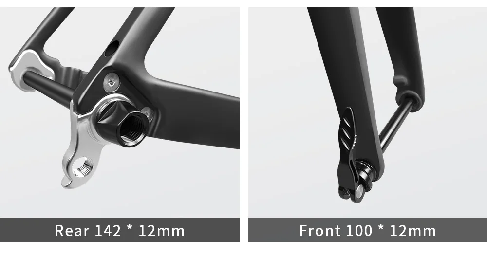 Sale ! Disc Road Bike Carbon Road frame thru axle 142mmX12mm and 100mmX12mm thru axle road frame disc brake 10