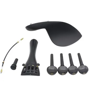 

Wholesale 3PCS 4/4 Violin Chin Rest Chinrest with Tuning Peg Tailpiece Fine Tuner Tailgut Endpin Violin Accessory Kit