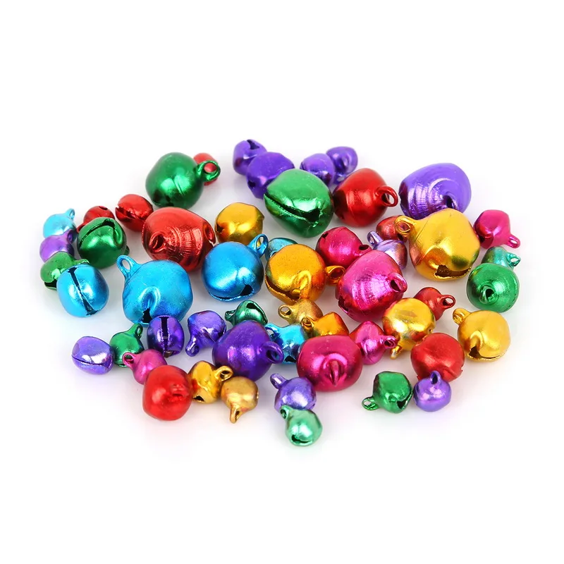 

Wholesale Retail 6MM 200Pcs/lot Mix Colors Loose Beads Small Jingle Bells For Christmas Decoration Gift DIY Craft Accessories