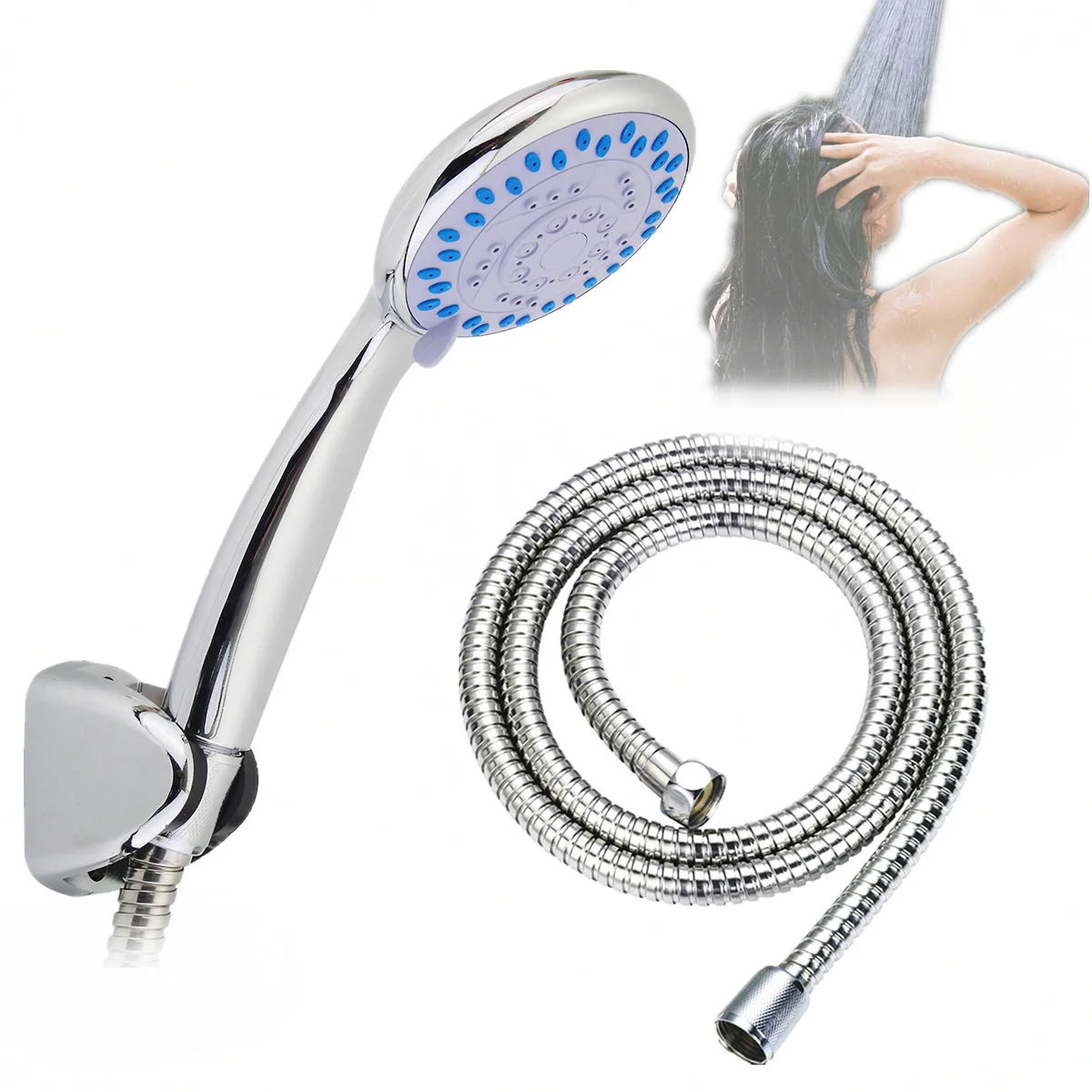 3 режима Функция экономии воды Насадки для душа комплект Handheld Showerhead ABS хром давлением Насадки для душа шланг и базы