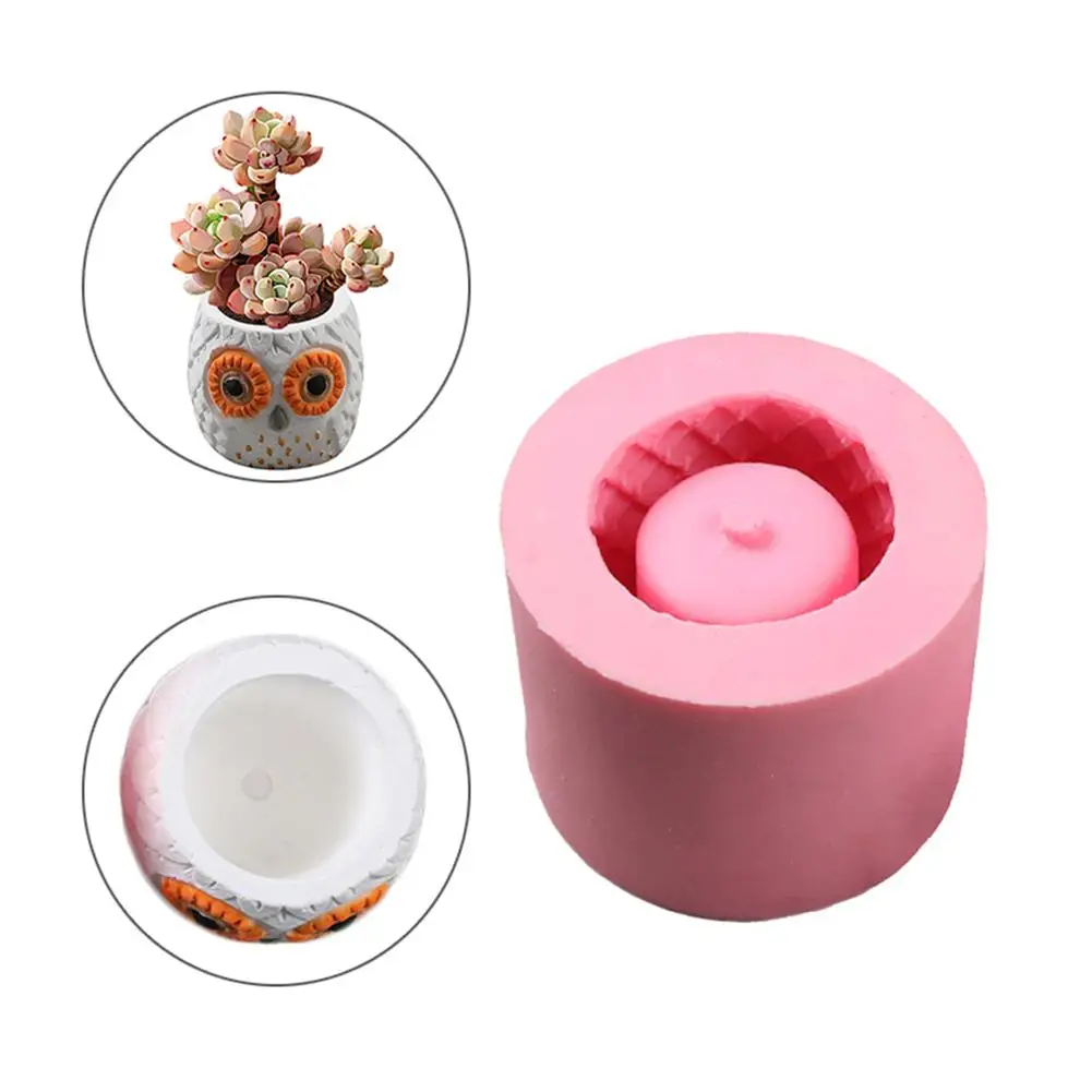 

Silicone Concrete Molds Vase Mold Silica Gel DIY Animals Flower Pots Owl Shaped Concrete Pot Molds Concrete Mould Cement