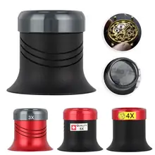 3X 4X 5X 10X увеличительное сапфировое стекло металлические линзы бочка часы ремонтная лупа инструмент для ремонта часов для часовщика