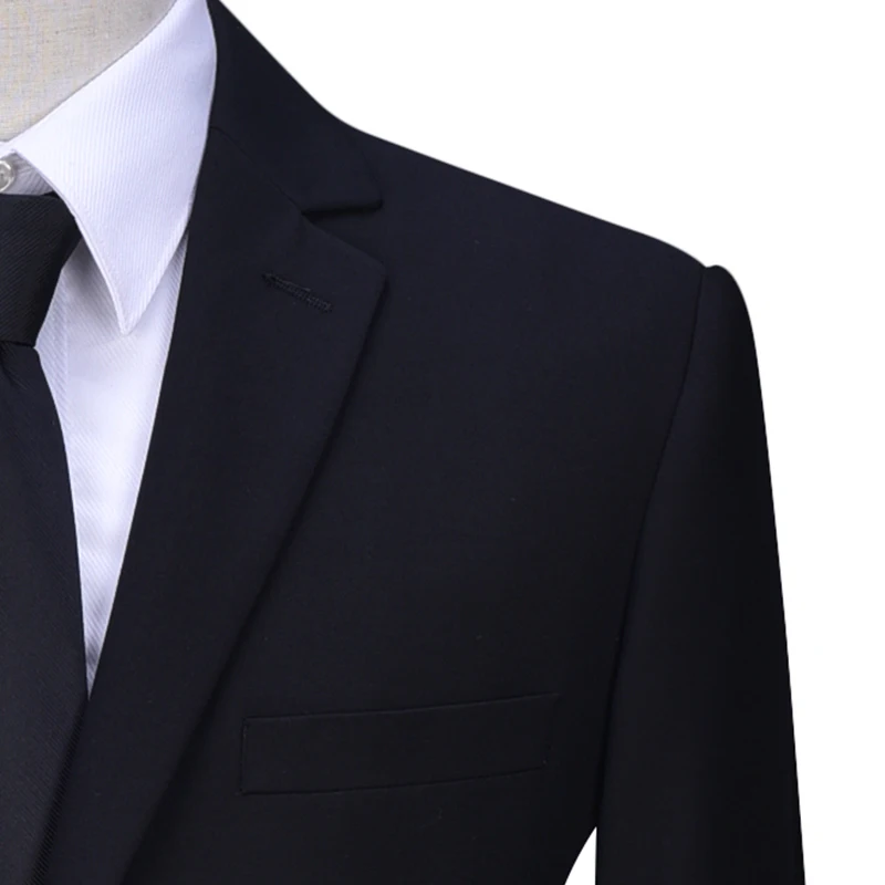 Деловой пиджак мужской смокинг Slim fit Классические Костюмы Блейзер Модный деловой