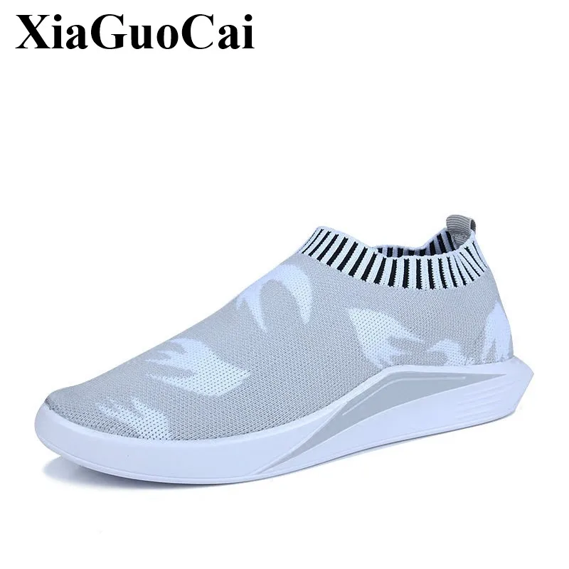 Новинка мужские носки кроссовки повседневная обувь для лета дышащая сетчатая