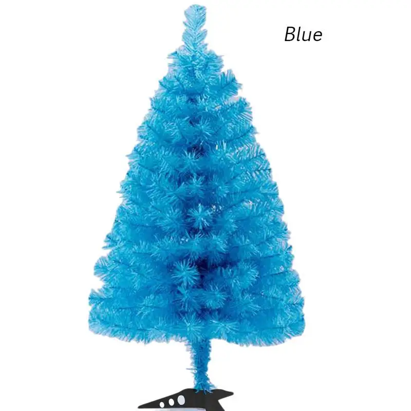 Рождественская елка 60 см искусственная Рождественская елка снежинка Рождественская пластиковая елка Новогодние украшения для дома настольные украшения Рождественская елка - Цвет: Синий