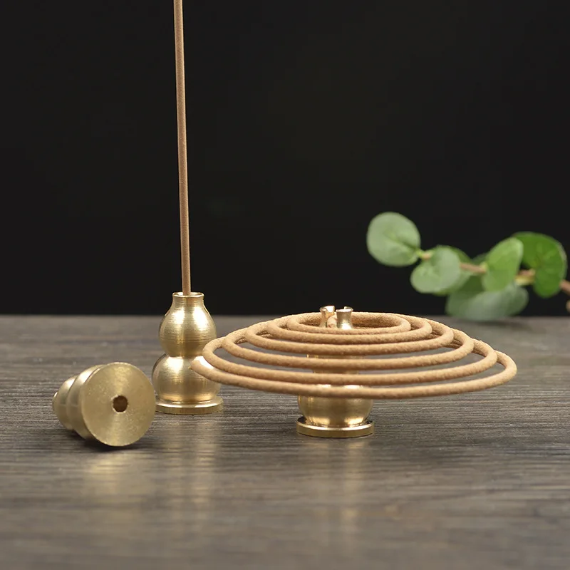 Copper Gourd Frame Inserted Incense Burner Aromatherapy Mini Censer 7