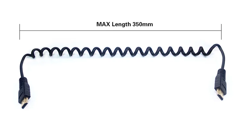 Lanparte высокоскоростной полный HDMI 2,0 спиральный кабель для 4K 60P 8 бит для BMPCC 6K 4K для Panasonic S1 камера аксессуары для Atomos