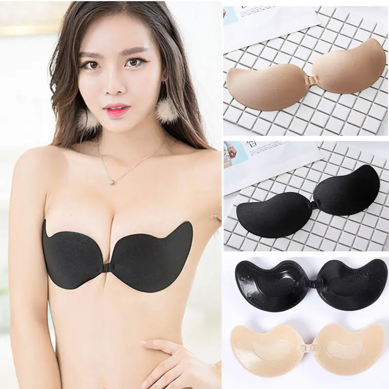 

HIRIGIN Tube Tops Silicone Adhesive Stick On Magic Push Up Gel Strapless Invisible Bra Backless
