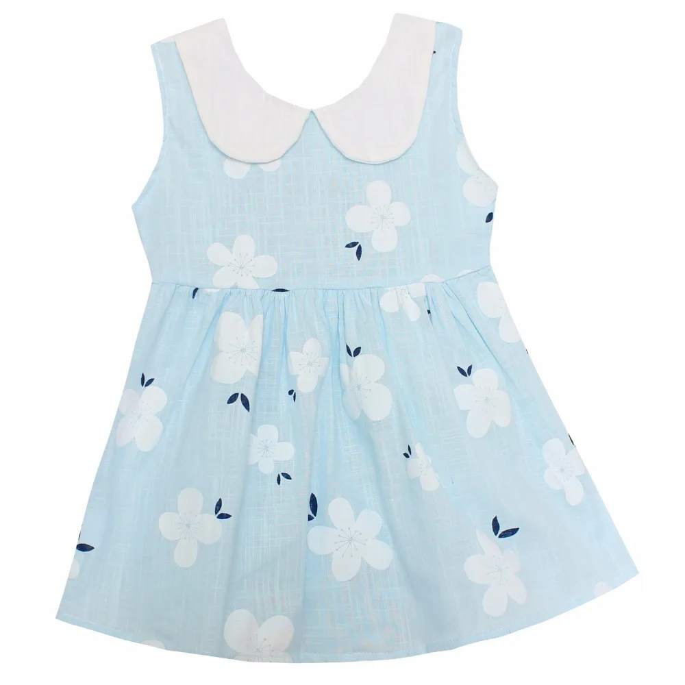 Shybobbi Fashion Girls Dress Cherry Blossoms Kids Sundress Casual Party