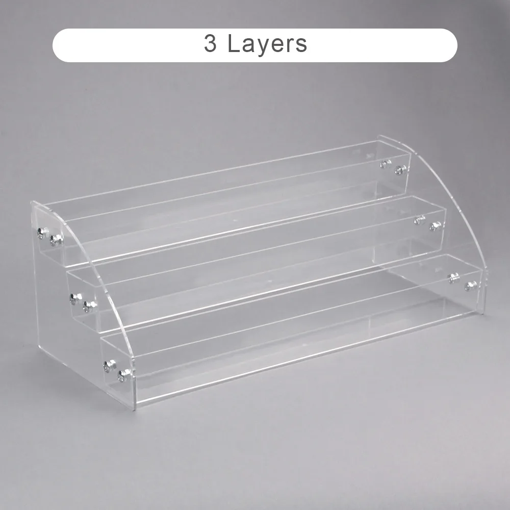 1 To 7 Tier Nail Polish Rack Display Holder Nail Tools Plastic Storage Box Acrylic Makeup Organizer Stand Case Nail Equipments - Цвет: 3 Layers