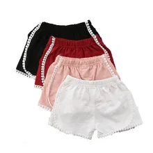 Pudcoco лето для новорожденных одежда для малышей мальчиков и девочек шаровары кружева Повседневное хлопок шорты 4 однотонных Цвета От 0 до 4 лет