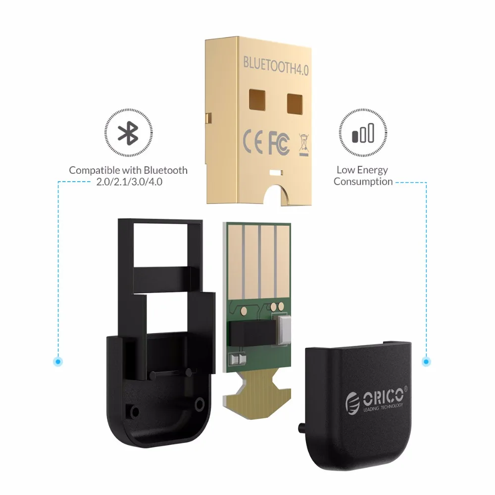 ORICO Mini USB Bluetooth адаптер V4.0 Двойной режим беспроводной Bluetooth Ключ 4,0 Bluetooth передатчик для Windows10 32/64