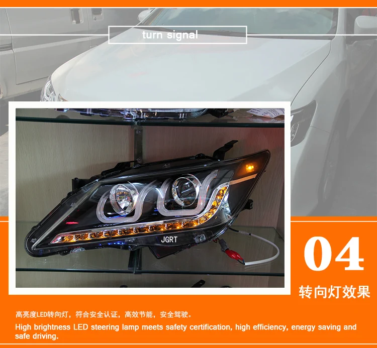2 шт. автомобильный стиль светодиодный фары для Toyota Camry 2012- для Camry Головной фонарь светодиодный DRL Объектив двойной луч H7 HID Xenon Биксеноновые линзы