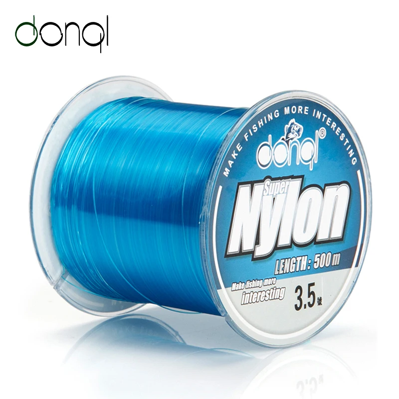 DONQL خيط صنارة الصيد 500 متر سلك الصيد النايلون الحبل 2-22.5LB سوبر قوية العائمة خيط وصنارة أحاديان لصيد السمك النايلون ل الكارب