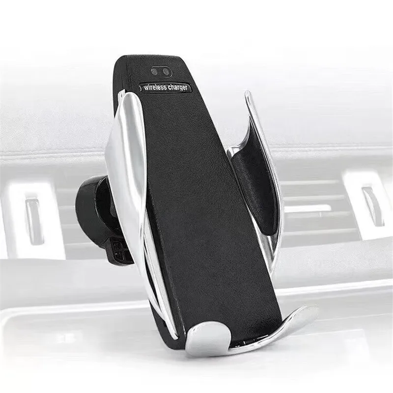 

SARA NELL Automatic Clamping Wireless Car Charger Phone Holder 360 degree rotating Magic Clip S5 S5S Wireless Charging Bracket