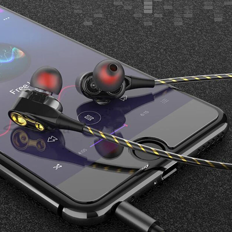 Roreta Dual Drive Stereo Wired earphone In-Ear Sport Headset With Mic mini Earbuds Earphones For iPhone Samsung Huawei Xiaomi Roreta Dual Drive Stereo Wired earphone In-Ear Sport Headset With Mic mini Earbuds Earphones For iPhone Samsung Huawei Xiaomi