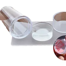 2.8 centímetros Modelos Geléia Transparente Selo Do Prego Da Arte Do Prego Da Arte Do Prego prego carimbar a placa Raspador de Silicone Puro Claro com Tampa(China)