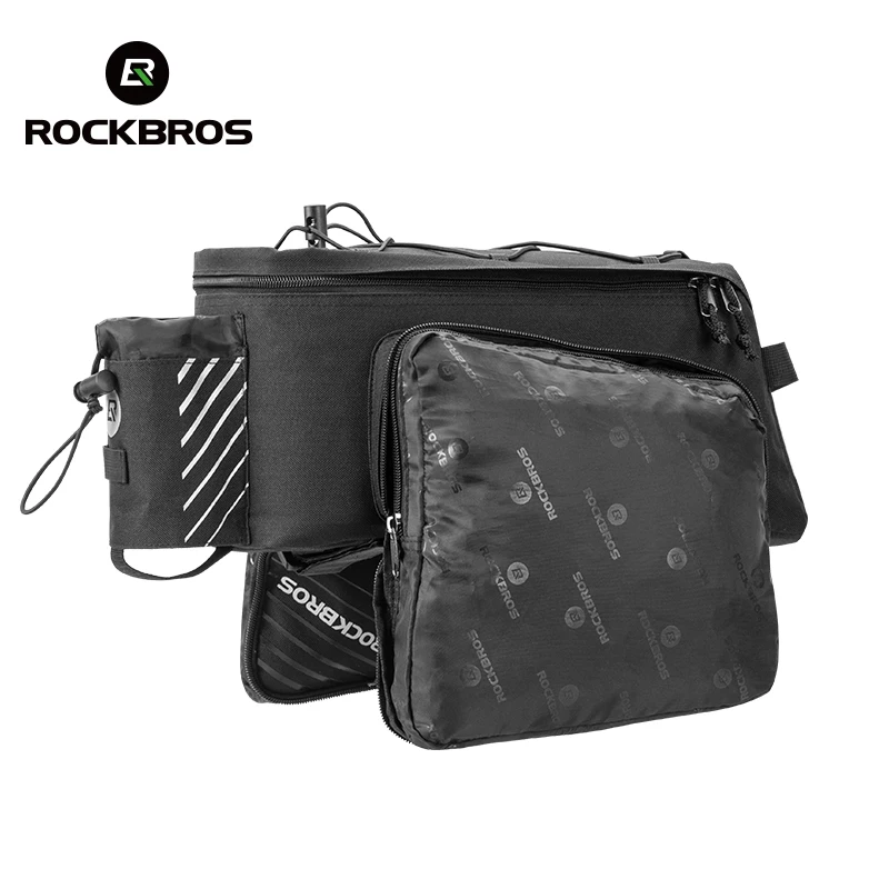 Excellent ROCKBROS Bicycle Bag Trunk Bag Pannier Nylon Bike Cycling MTB Outdoor Rack Rear Trunk Tote Bag Basket Bicycle Accessories 2
