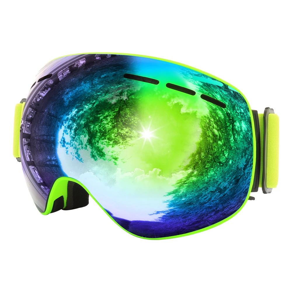 Магнитные лыжные очки jiepolly бренд Анти-туман сферическая большая маска для катания на лыжах очки для лица Сноуборд скейтинг очки для мужчин wo мужские