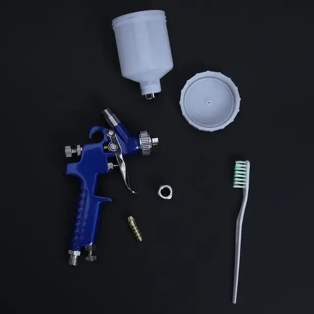 0.8mm/1.0mm Nozzle H-2000 Professional HVLP Spray Gun Mini Air Paint Spray Gun Airbrush Car Paint Polish Car Accessories Repair