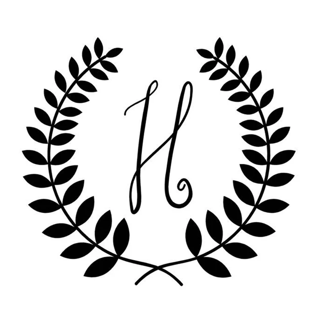 16 6cm 14 6cm letter h fashion car styling motorcycle vinyl stickers