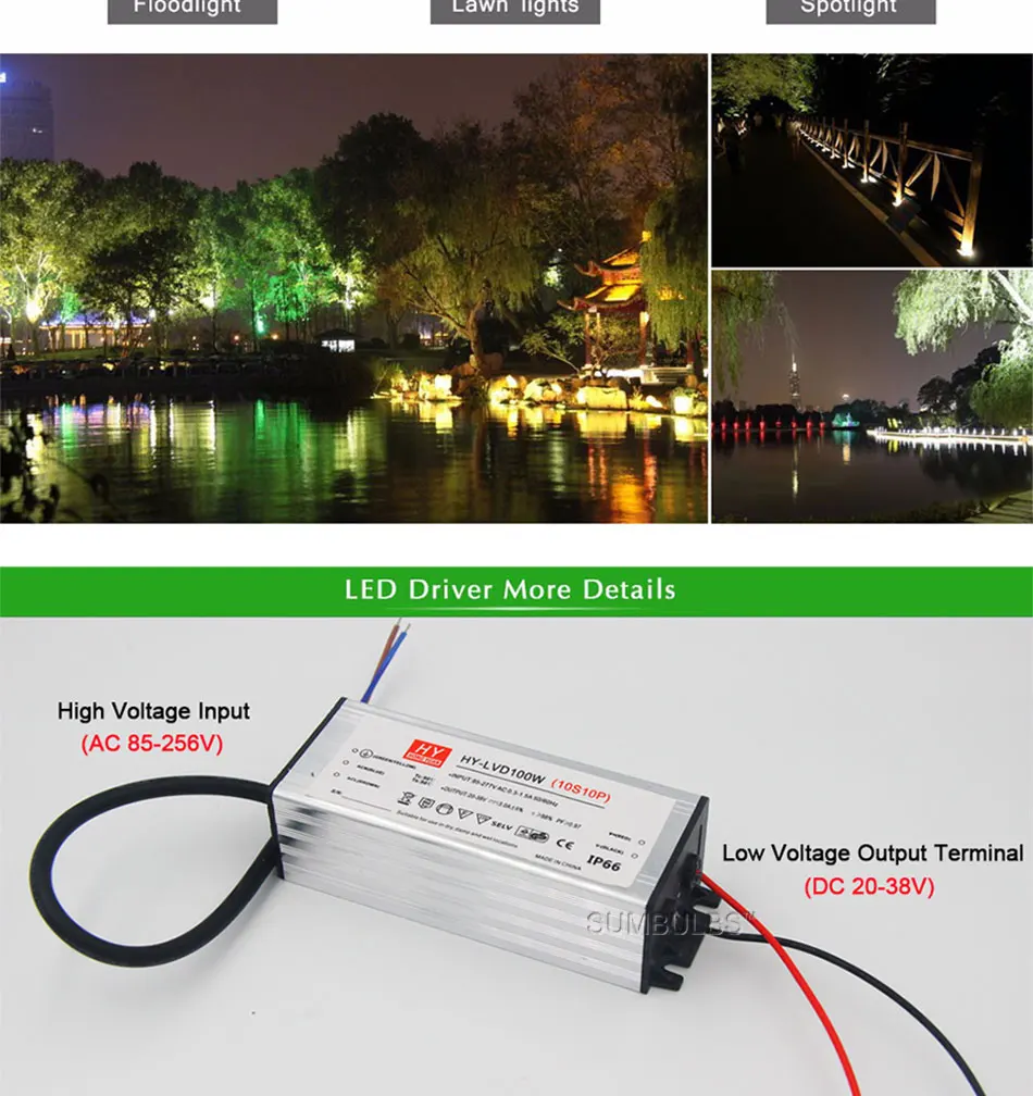 ac 110V 220V 100W 50w 30w 20w led chip light lamp led driver (8)