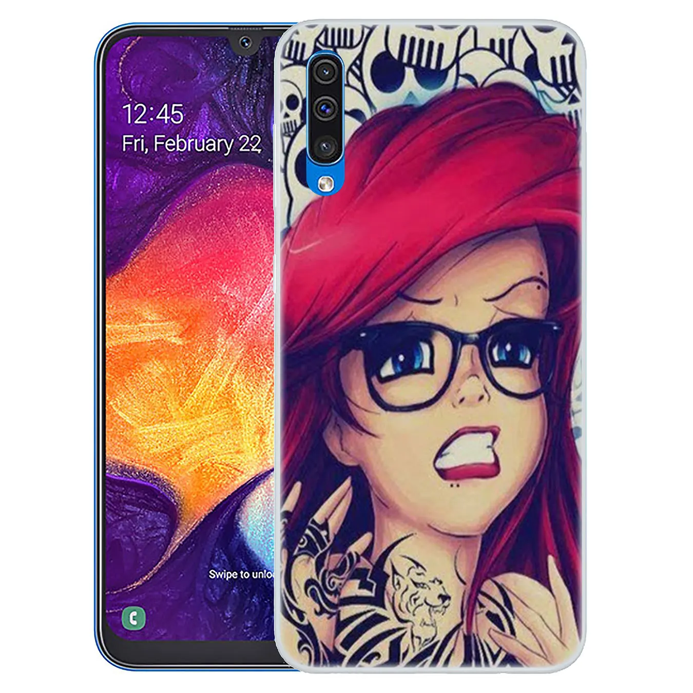Твердый чехол для телефона Lavaza Tattooed Alice Ariel Jasmine Samsung Galaxy A10 A20 A30 A40 A50 A60 A70 M40 M30 M20 M10