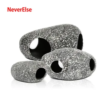 

Aquarium Cichlid Tank Stone Cave Realistic Artificial Granite Rock Small Fish Shrimp Hideaway Decoration Ornament Accessories